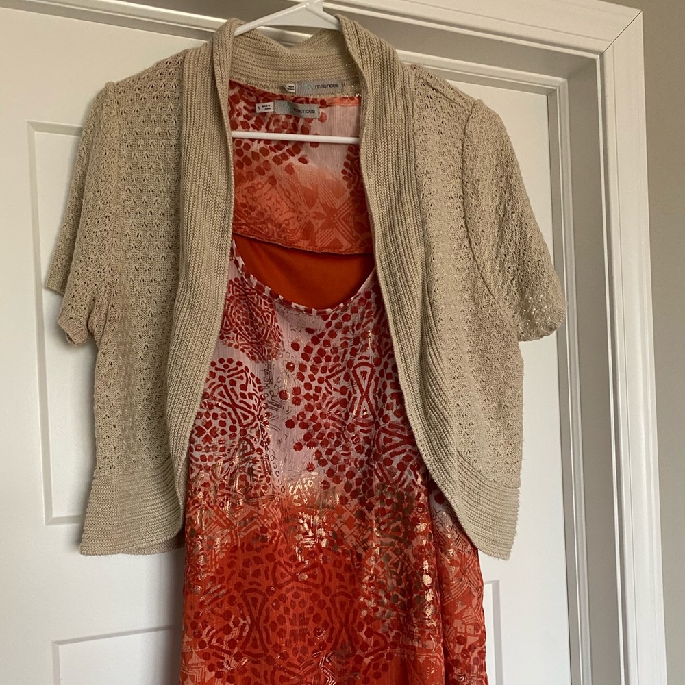 Animal Print Sleeveless Top Shortsleeved cardigan
